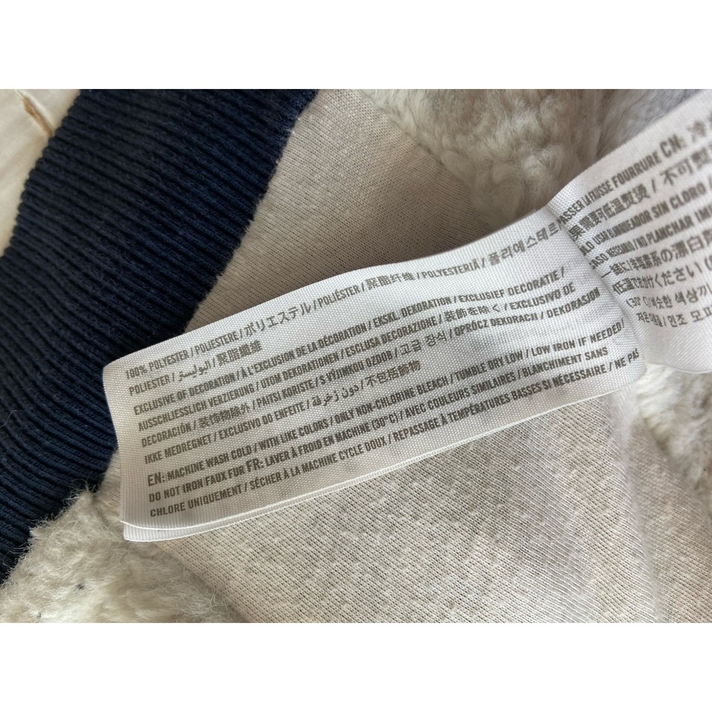 Y2K Hollister Sherpa Lined Zip‎ Up Hoodie Womens Size S Blue Logo Preppy 2000s - Picture 8 of 12